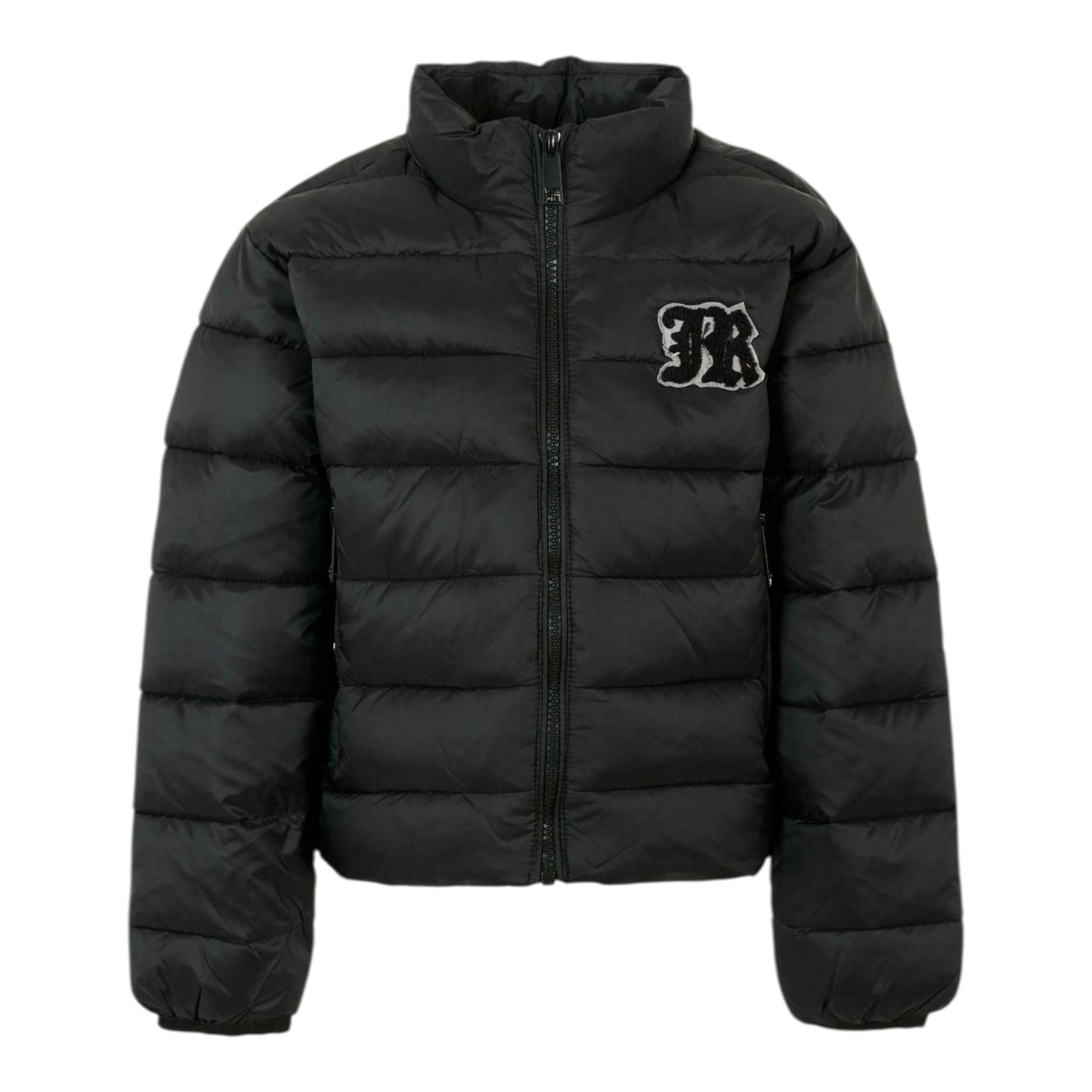 John Richmond Giubbino tinta unita con Stampe Logo Nero per Bambino RGA25233BIJ NERO JOHN RICHMOND 