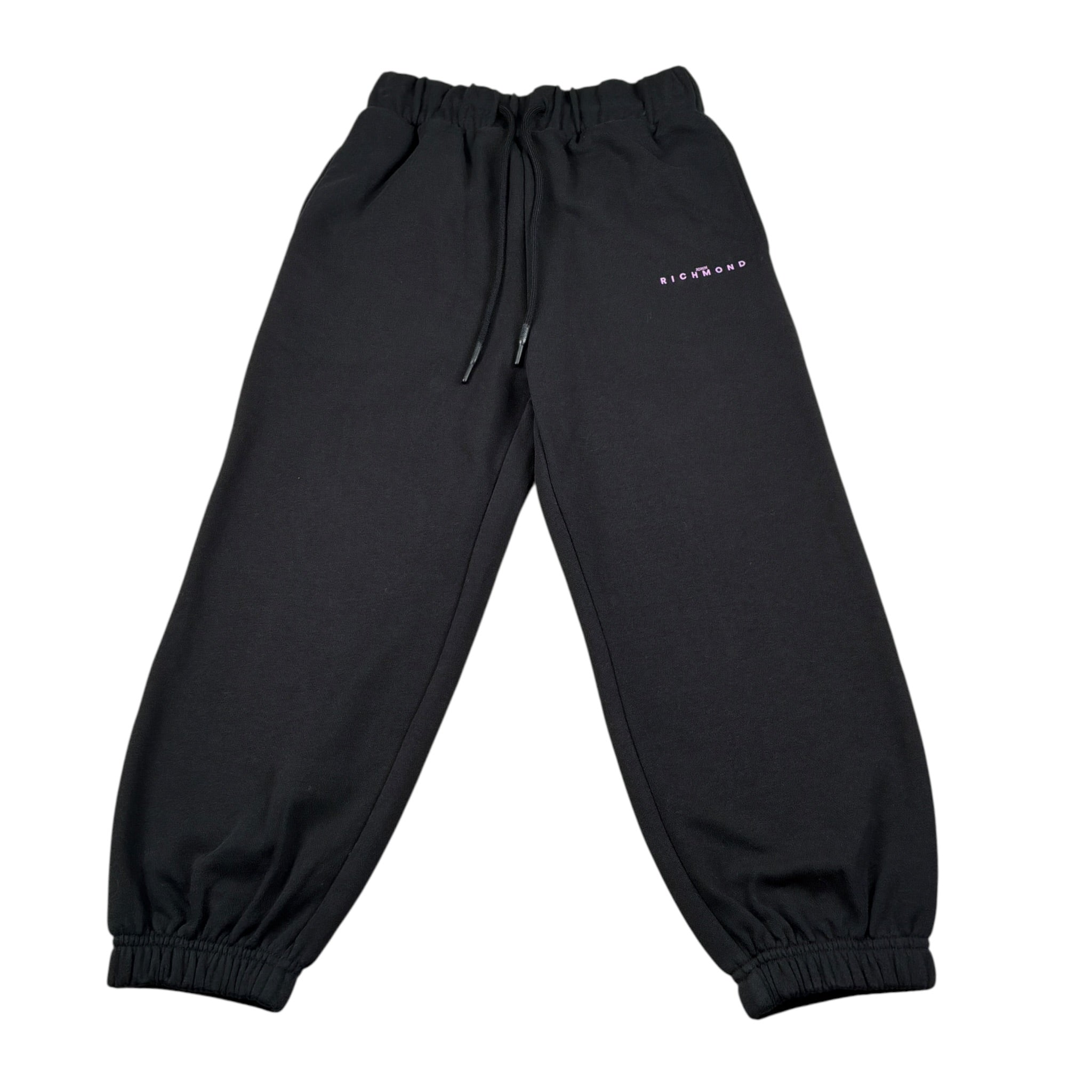 John Richmond Pantalone Tuta tinta unita con Logo Nero per Bambina RGA26006PA NERO JOHN RICHMOND 