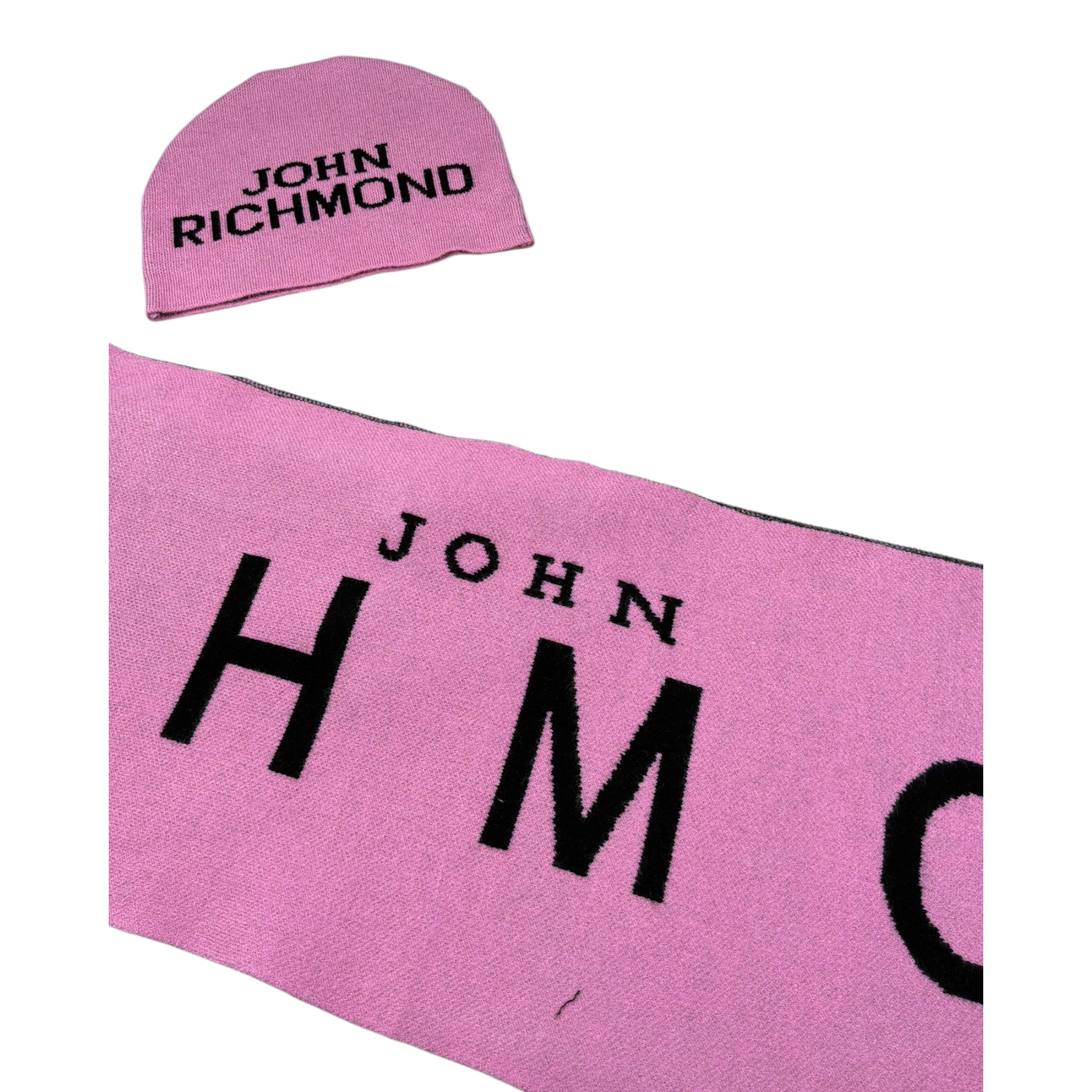 John Richmond Set Cappello-Sciarpa tinta unita Rosa per Bambina RGA26015HS ROSA JOHN RICHMOND 