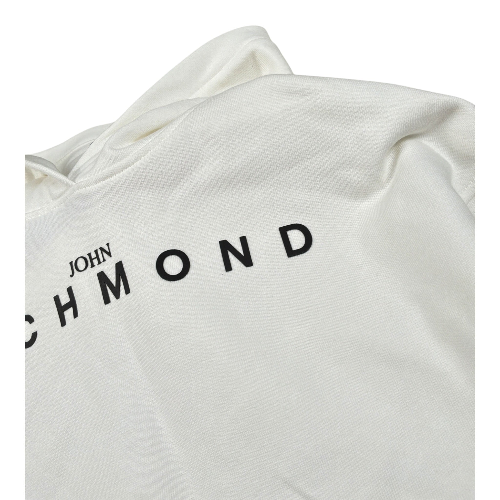 John Richmond Completo 2Pz Felpa tinta unita con Stampa E Cappuccio-Leggins Bianco per Bambina RGA26020CF BIANCO JOHN RICHMOND 