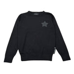 John Richmond Maglia Girocollo tinta unita con Logo Nero per Bambina RGA26023MA NERO JOHN RICHMOND 