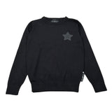 John Richmond Maglia Girocollo tinta unita con Logo Nero per Bambina RGA26023MA NERO JOHN RICHMOND 