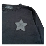 John Richmond Maglia Girocollo tinta unita con Logo Nero per Bambina RGA26023MA NERO JOHN RICHMOND 