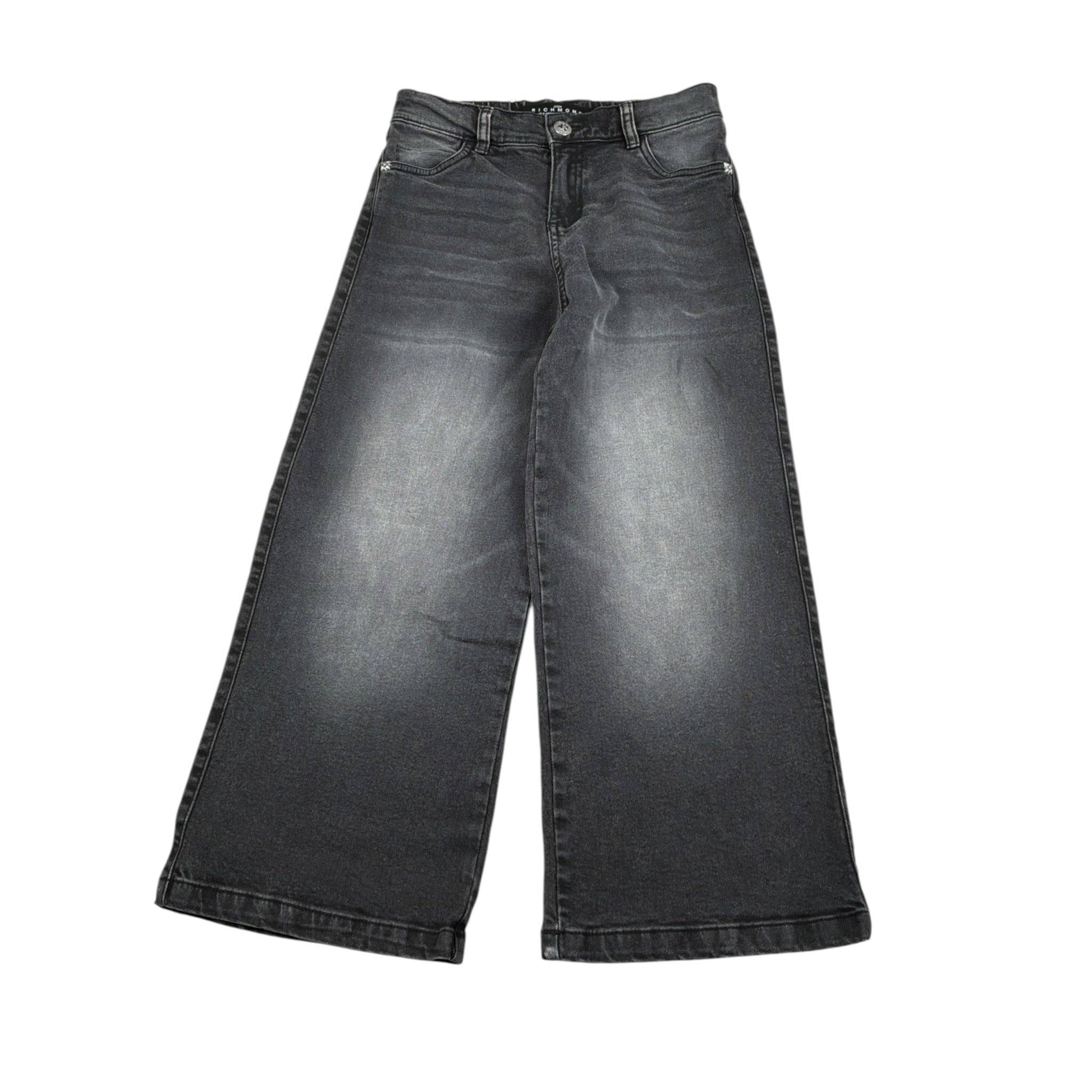John Richmond Jeans tinta unita Modello A Palazzo Nero per Bambina RGA26024JE NERO JOHN RICHMOND 