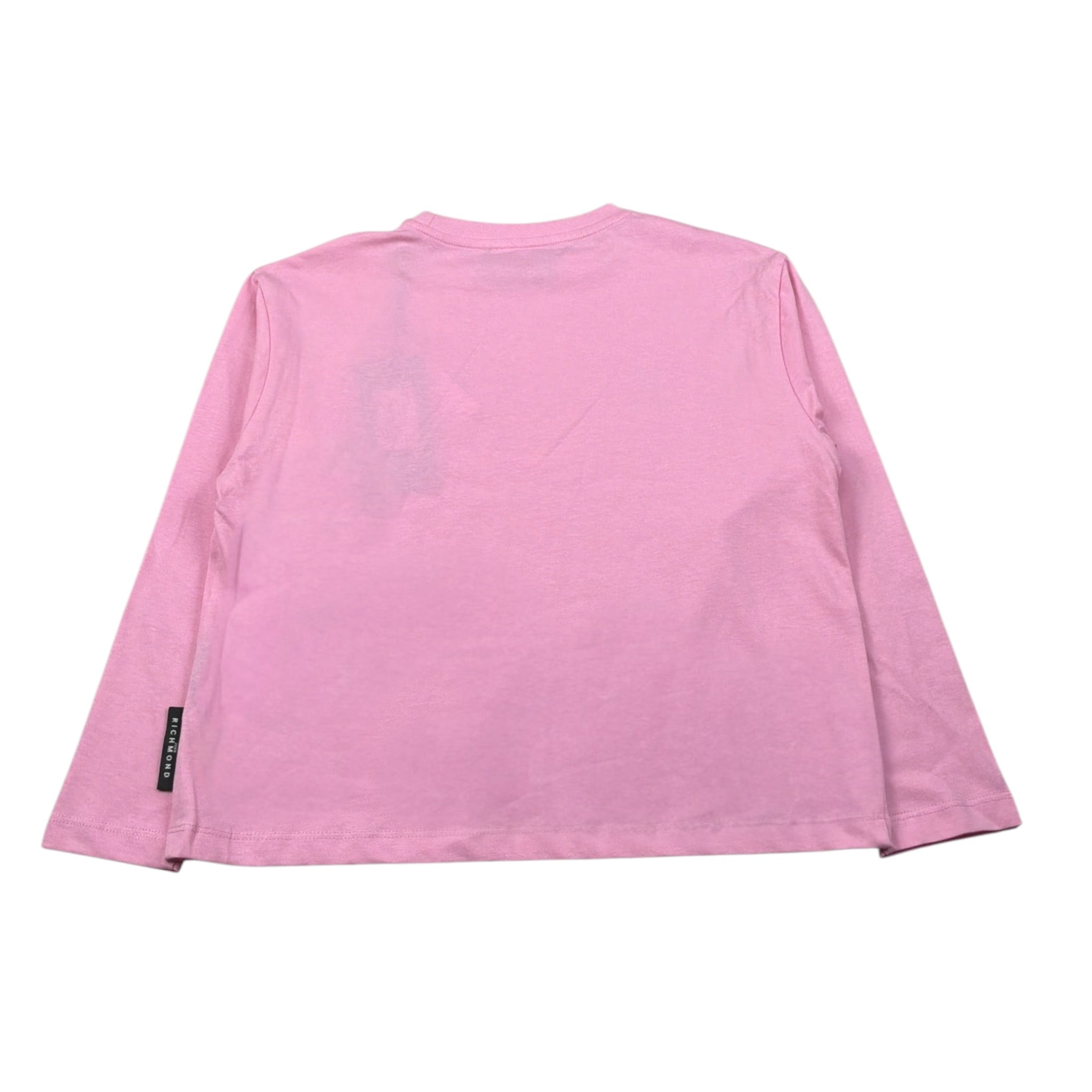 John Richmond Shirt Girocollo tinta unita con Logo Rosa per Bambina RGA26036TS ROSA JOHN RICHMOND 