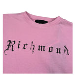 John Richmond Shirt Girocollo tinta unita con Logo Rosa per Bambina RGA26036TS ROSA JOHN RICHMOND 