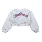 John Richmond Felpa tinta unita Modello Crop con Stampa Bianco per Bambina RGA26051FE BIANCO JOHN RICHMOND 