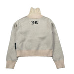 John Richmond Maglia Collo Alto Tint Unita con Stampa Beige per Bambina RGA26068LU BEIGE JOHN RICHMOND 