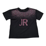 John Richmond T-Shirt tinta unita con Brillantini Nero per Bambina RGA26077TS NERO JOHN RICHMOND 