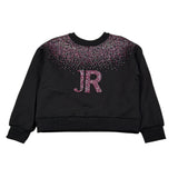 John Richmond Felpa tinta unita con Brillantini Nero per Bambina RGA26079FE NERO JOHN RICHMOND 