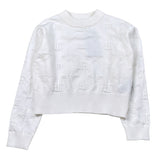 John Richmond Maglia tinta unita Logata Bianco per Bambina RGA26087MA BIANCO JOHN RICHMOND 