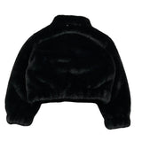 John Richmond Pelliccia tinta unita con Bottoni Nero per Bambina RGA26097PL NERO JOHN RICHMOND 
