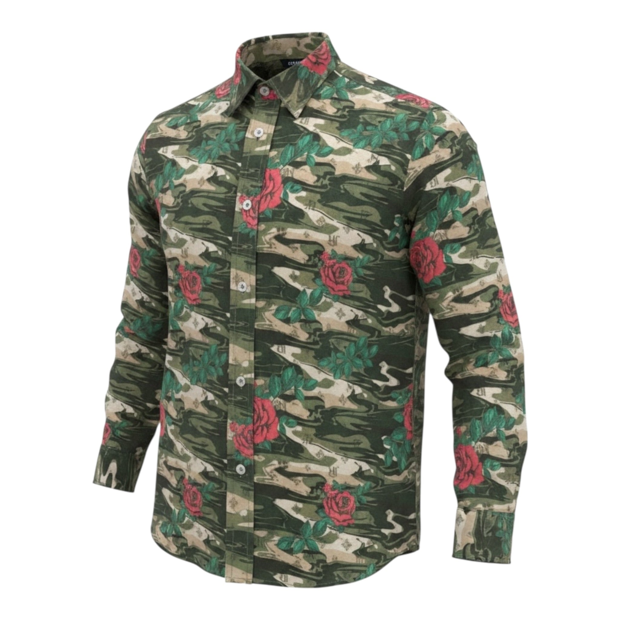 John Richmond Camicia tinta unita con Fantasia Verde per Bambino RGA26110CA VERDE JOHN RICHMOND 