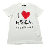 John Richmond T-Shirt tinta unita con Stampa Bianco per Bambina RGA26112TS BIANCO JOHN RICHMOND 