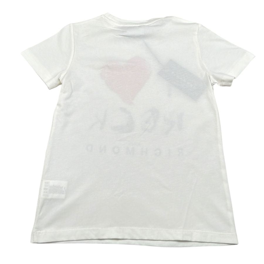 John Richmond T-Shirt tinta unita con Stampa Bianco per Bambina RGA26112TS BIANCO JOHN RICHMOND 
