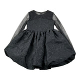 John Richmond Abito tinta unita con Trasparenze Nero per Bambina RGA26116VE NERO JOHN RICHMOND 