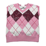 John Richmond Gilet Scollo A V Bicolore Bianco/Rosa per Bambina RGA26130GL BIANCO/ROSA JOHN RICHMOND 