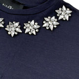 John Richmond T-Shirt tinta unita con Applicazioni Blu per Bambina RGA26141TS BLU JOHN RICHMOND 