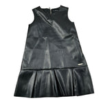 John Richmond Abito In Ecopelle Giromanica Nero per Bambina RGA26168VE NERO JOHN RICHMOND 