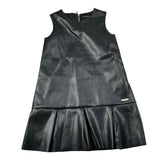 John Richmond Abito In Ecopelle Giromanica Nero per Bambina RGA26168VE NERO JOHN RICHMOND 