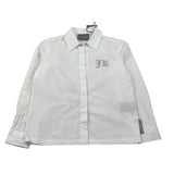 John Richmond Camicia Manica Lunga tinta unita Co Brillantini Bianco per Bambina RGA26174CA BIANCO JOHN RICHMOND 