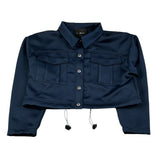 John Richmond Camicia tinta unita con Elastico Blu per Bambina RGA26179CA BLU JOHN RICHMOND 