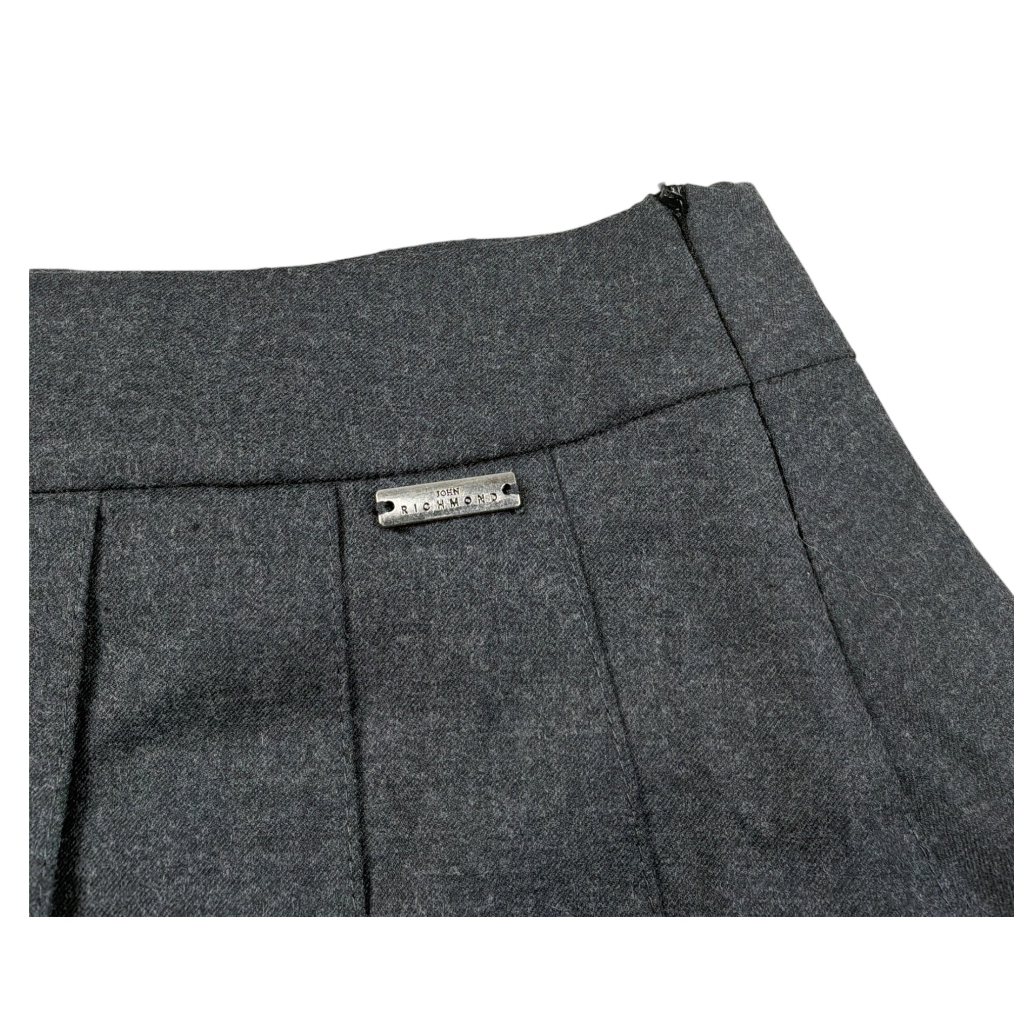 John Richmond Gonna tinta unita con Zip Grigio per Bambina RGA26181GO GRIGIO JOHN RICHMOND 