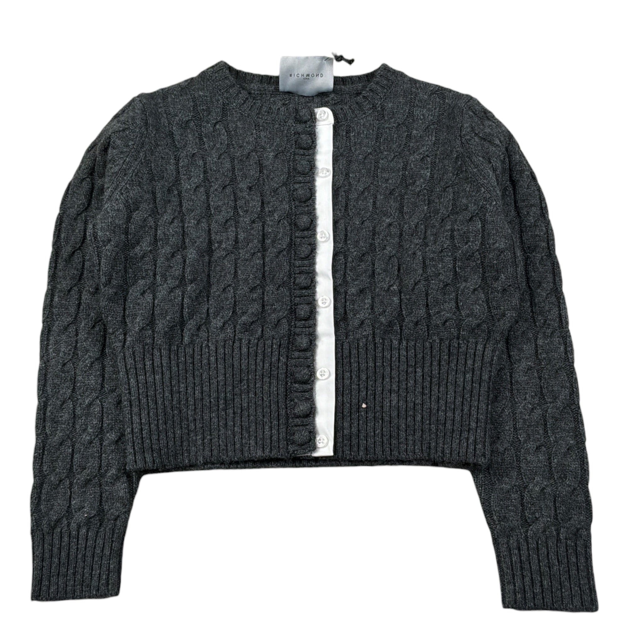 John Richmond Cardigan tinta unita Grigio per Bambina RGA26184CD GRIGIO JOHN RICHMOND 