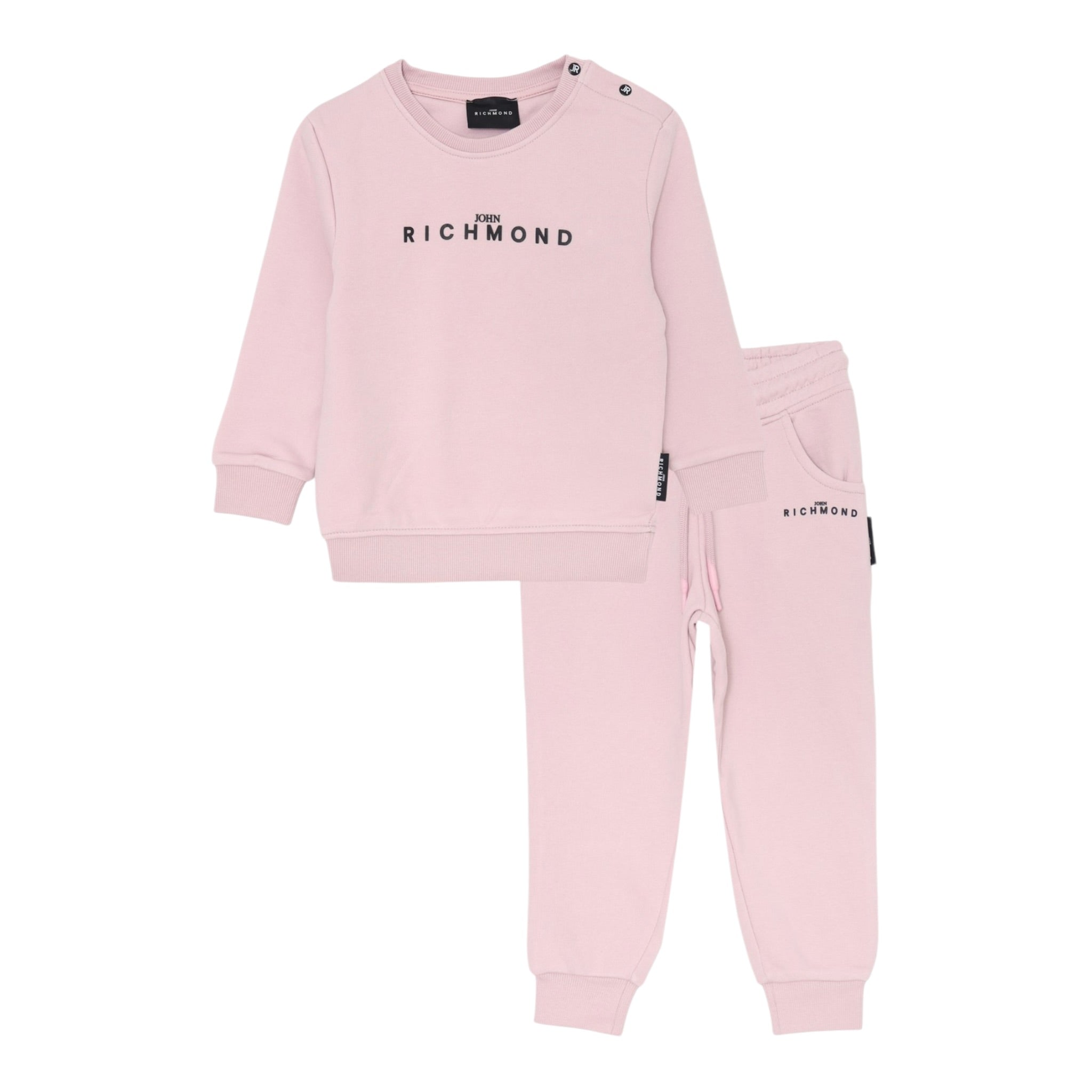 John Richmond Completo 2 Pezzi Felpa-Pantalone tinta unita Rosa per Neonata RIA25003CFFXX ROSA JOHN RICHMOND 
