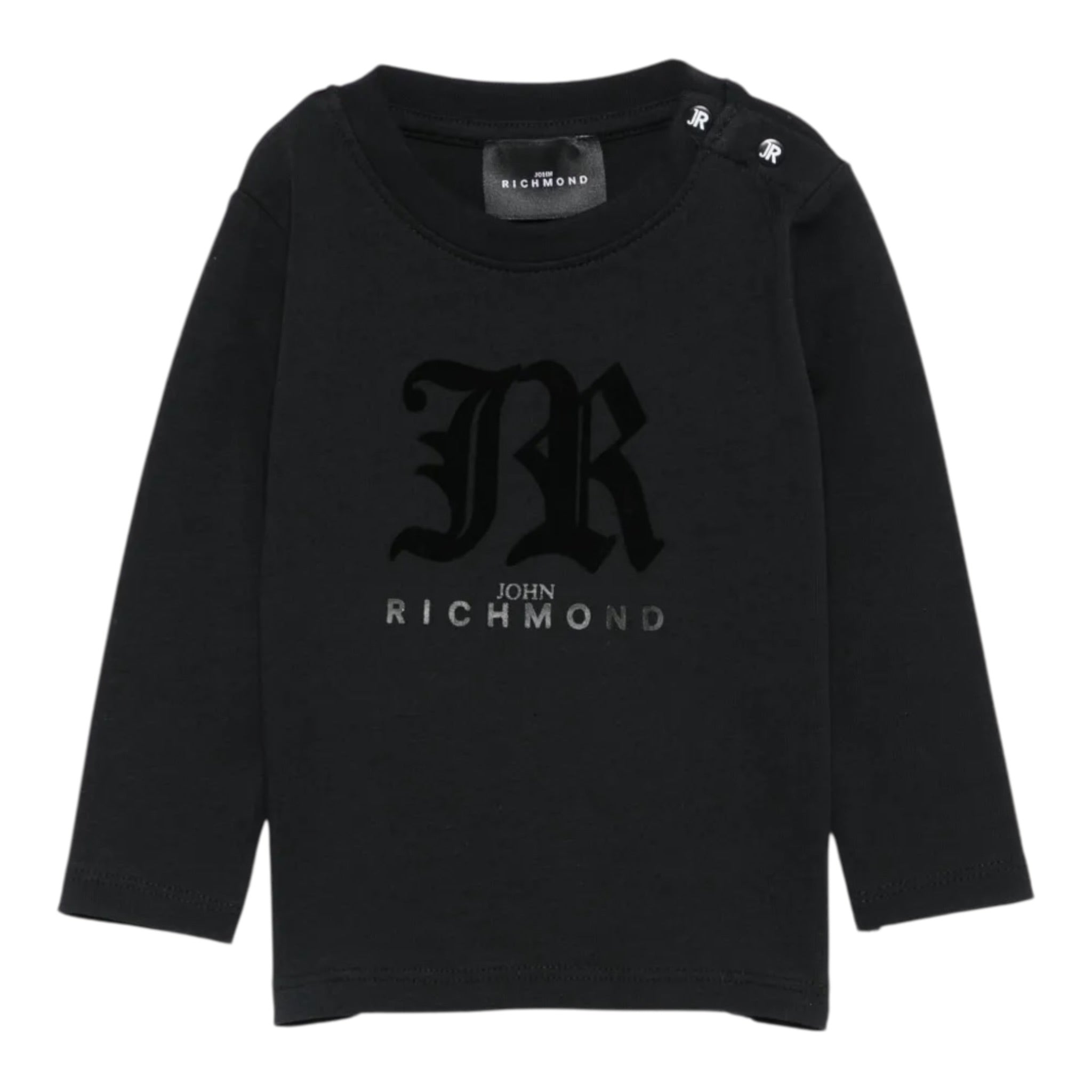 John Richmond Shirt tinta unita con Logo Nero per Neonato RIA25004TS NERO JOHN RICHMOND 