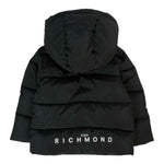 John Richmond Giubbino tinta unita con Cappuccio Stampe Logo Nero per Neonato RIA25011PI NERO JOHN RICHMOND 