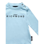 John Richmond Shirt Girocollo tinta unita con Stampa Azzurro per Neonato RIA25012TS AZZURRO JOHN RICHMOND 
