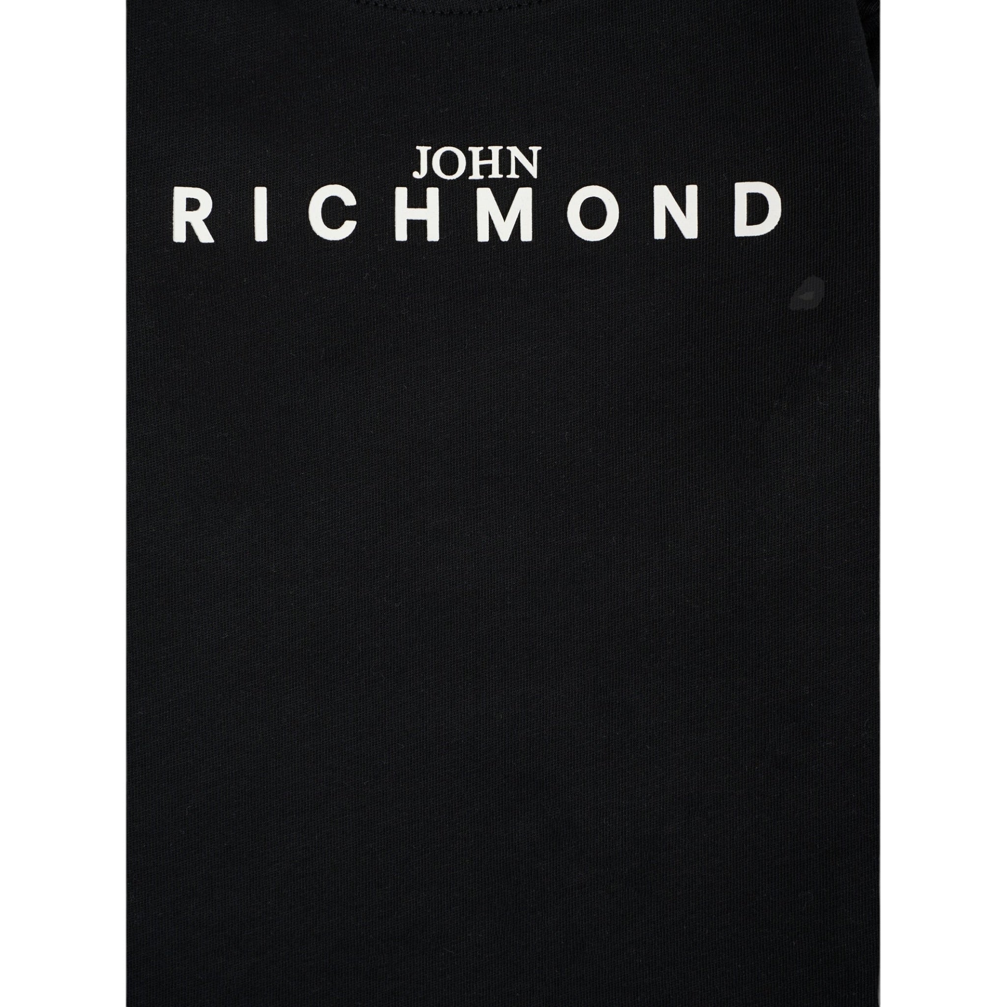 John Richmond Shirt Girocollo tinta unita con Stampa Nero per Neonato RIA25012TSOXX NERO JOHN RICHMOND 