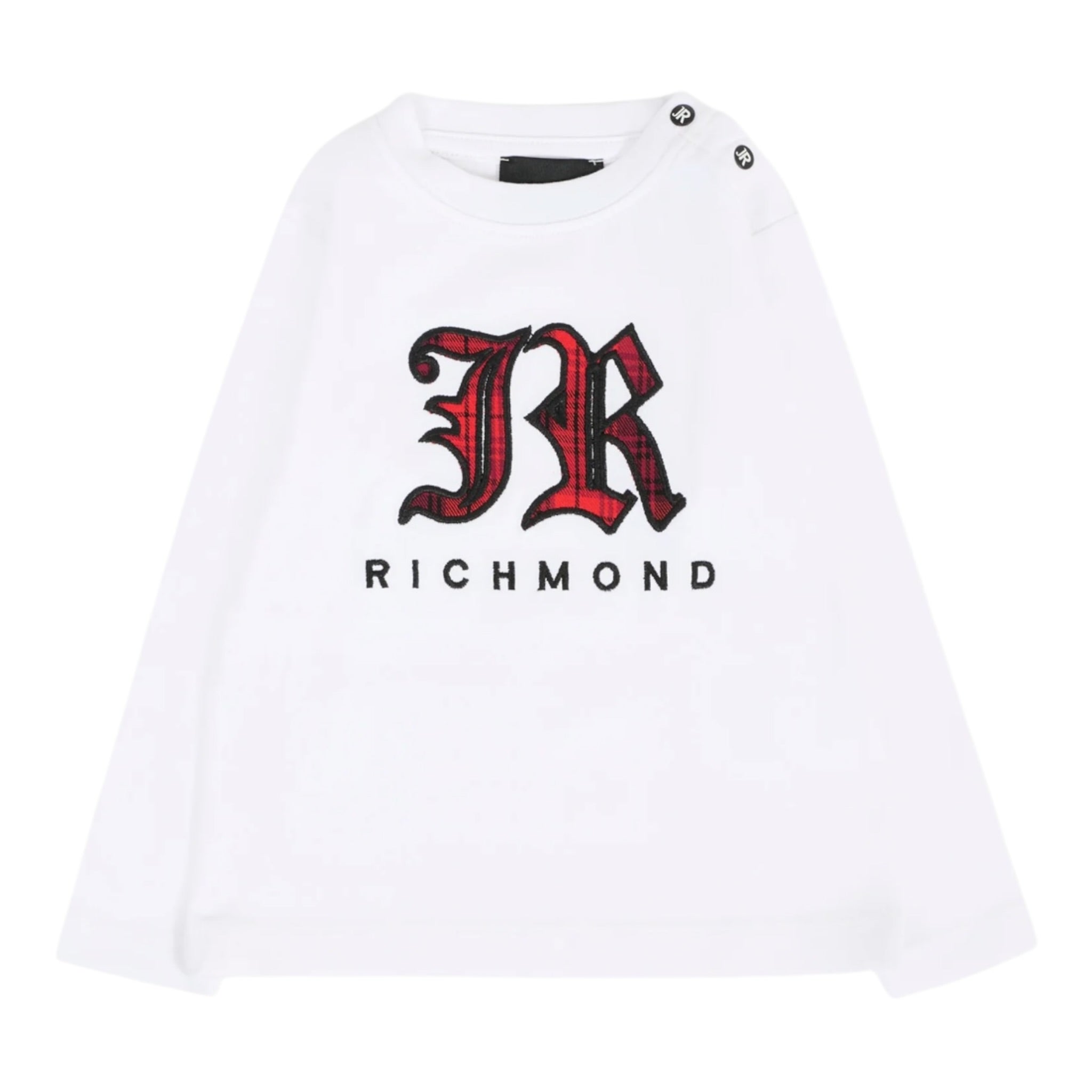 John Richmond Shirt Girocollo tinta unita con Stampa Bianco per Neonato RIA25035TS BIANCO JOHN RICHMOND 