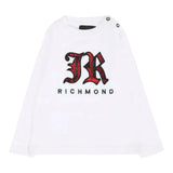 John Richmond Shirt Girocollo tinta unita con Stampa Bianco per Bambino RIA25035TSXJ BIANCO JOHN RICHMOND 