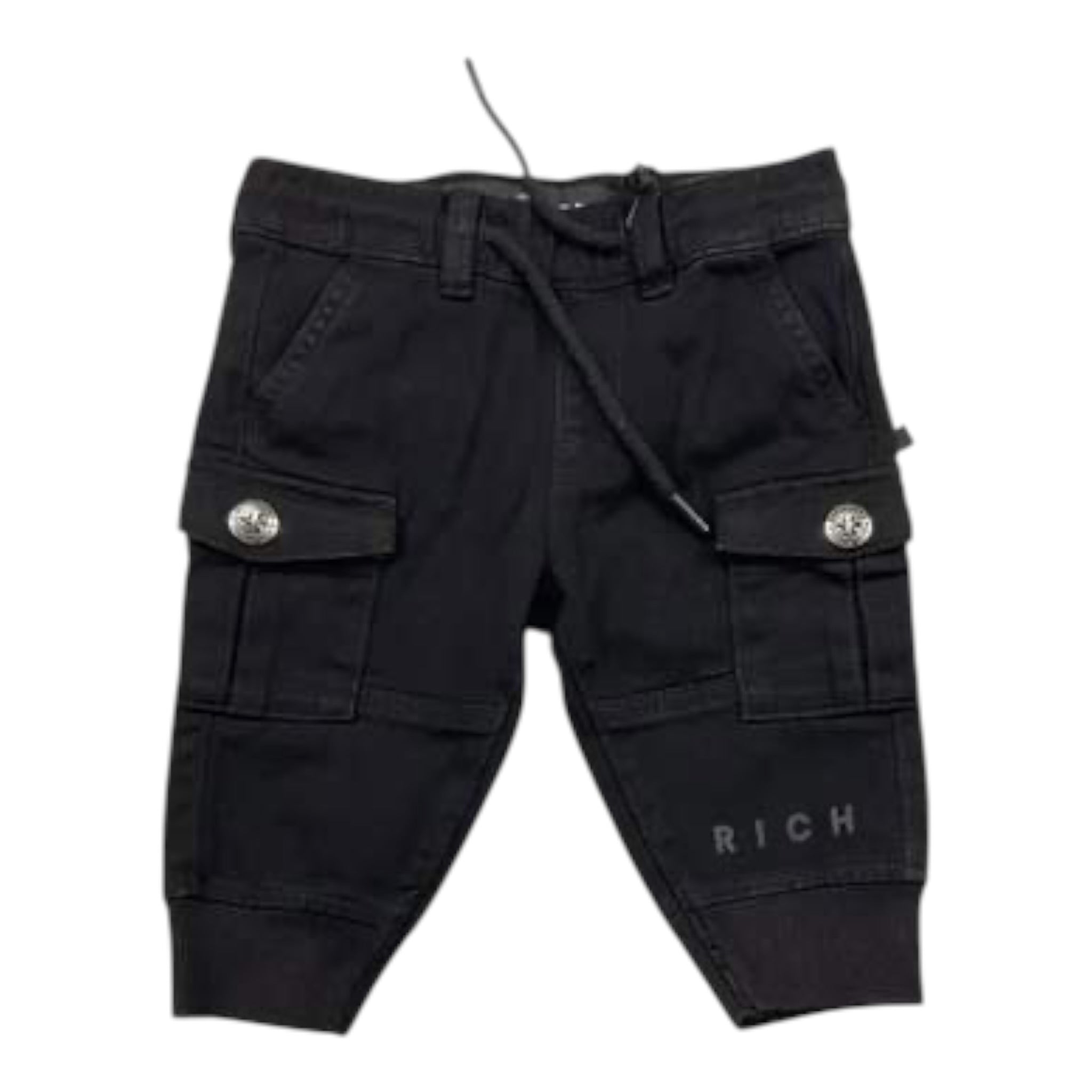 John Richmond Pantalone tinta unita con Elastico In Vita Nero per Bambino RIA25042PAXJ NERO JOHN RICHMOND 