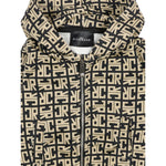 John Richmond Felpa con Zip E Cappuccio Bicolore Nero/Beige per Neonato RIA25047FEXX NERO/BEIGE JOHN RICHMOND 
