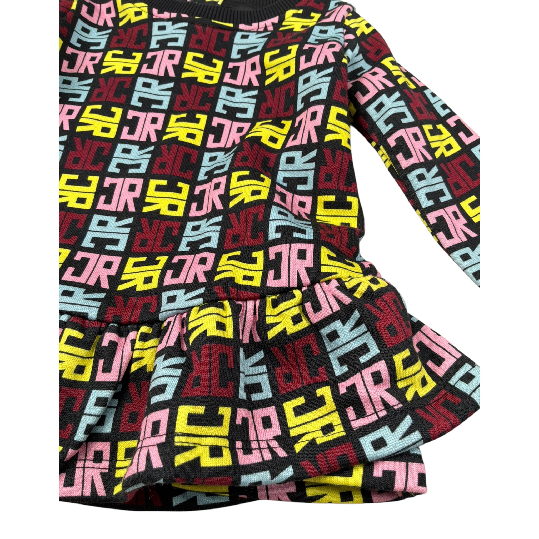John Richmond Abito Manica Lunga tinta unita con Stampe Nero per Neonata RIA25085VE NERO JOHN RICHMOND 