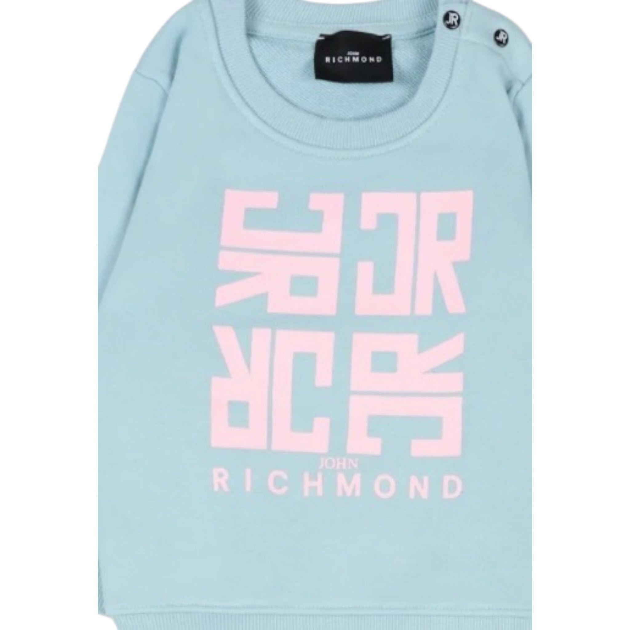 John Richmond Completo 2Pz Felpa-Pantalone Tuta Azzurro per Neonato RIA25087CF AZZURRO JOHN RICHMOND 