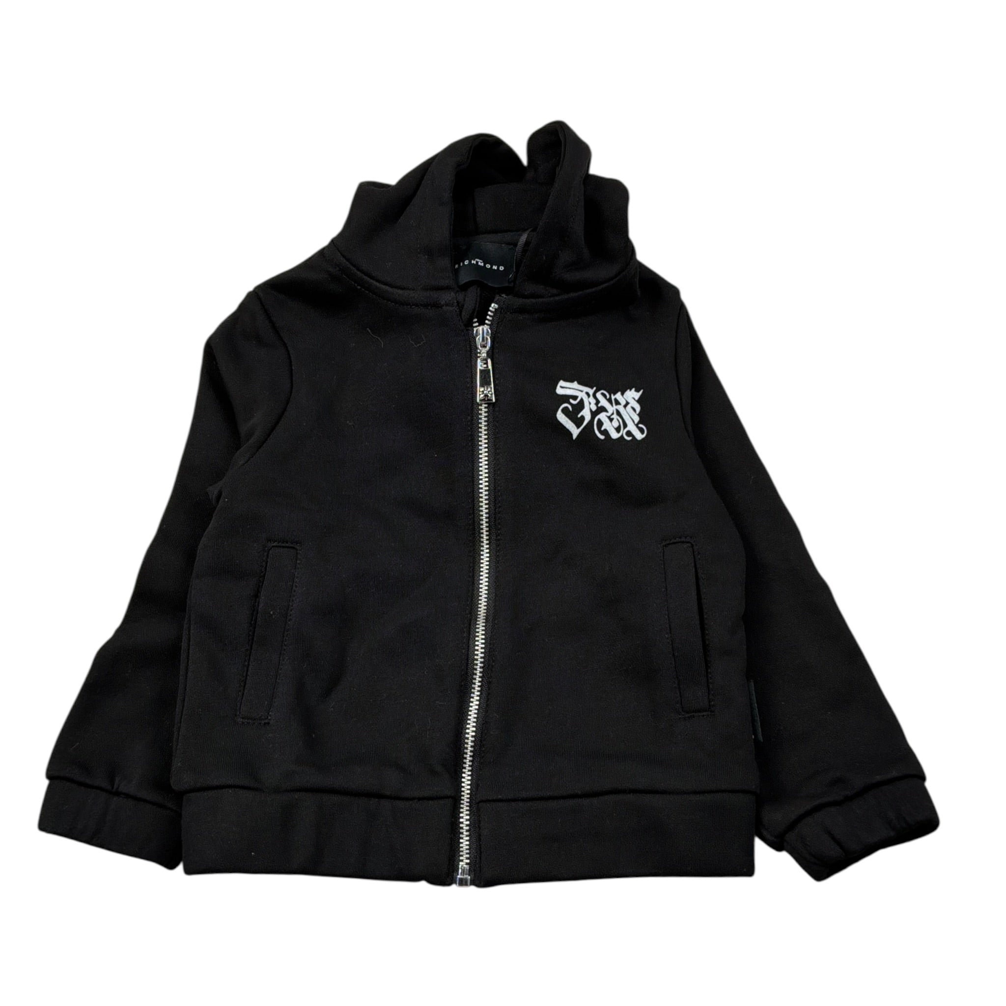John Richmond Felpa con Zip E Cappuccio tinta unita Nero per Neonato RIA25100FE NERO JOHN RICHMOND 