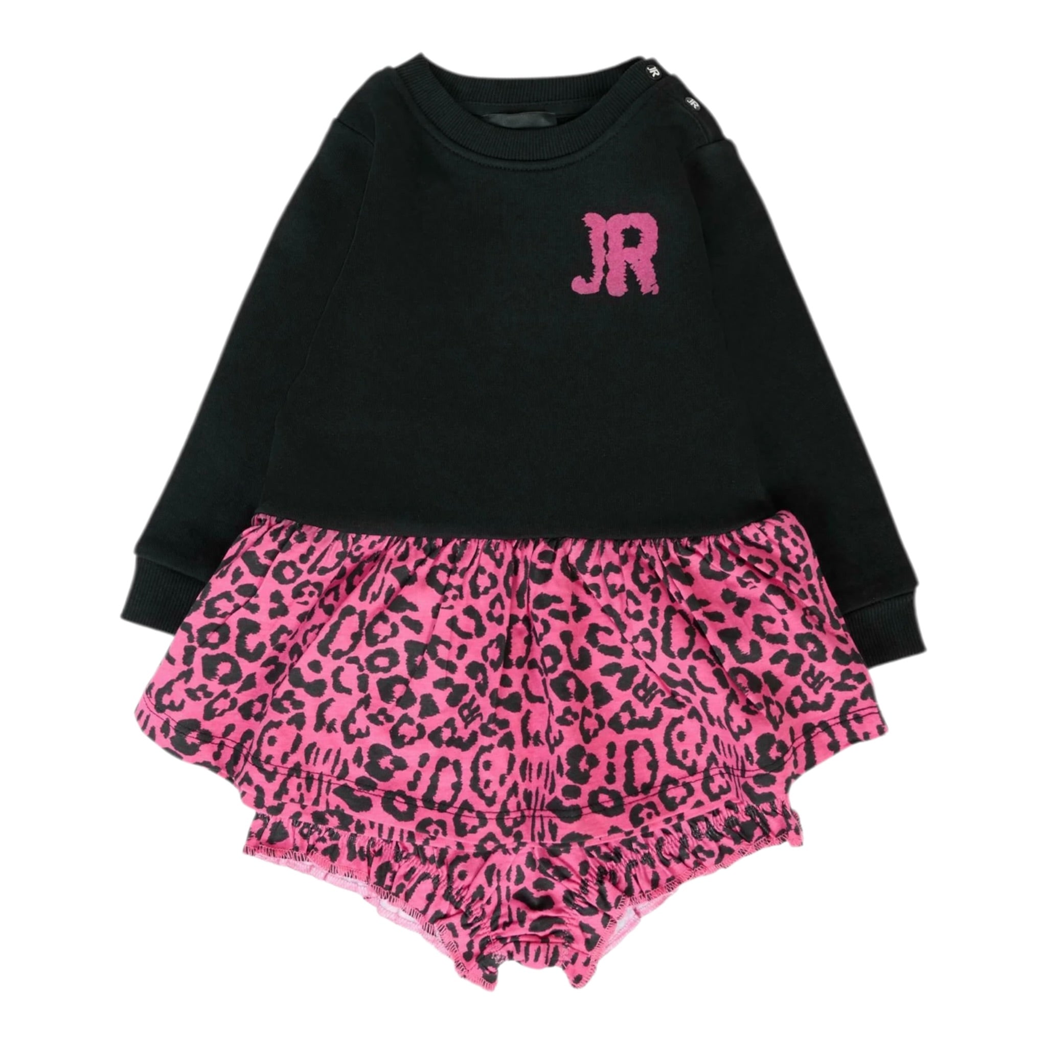John Richmond Abito Manica Lunga con Culotte Nero per Bambina RIA2510VEJ NERO JOHN RICHMOND 