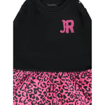 John Richmond Abito Manica Lunga Bicolore con Culotte Nero/Fuxia per Neonata RIA25120VE NERO/FUXIA JOHN RICHMOND 