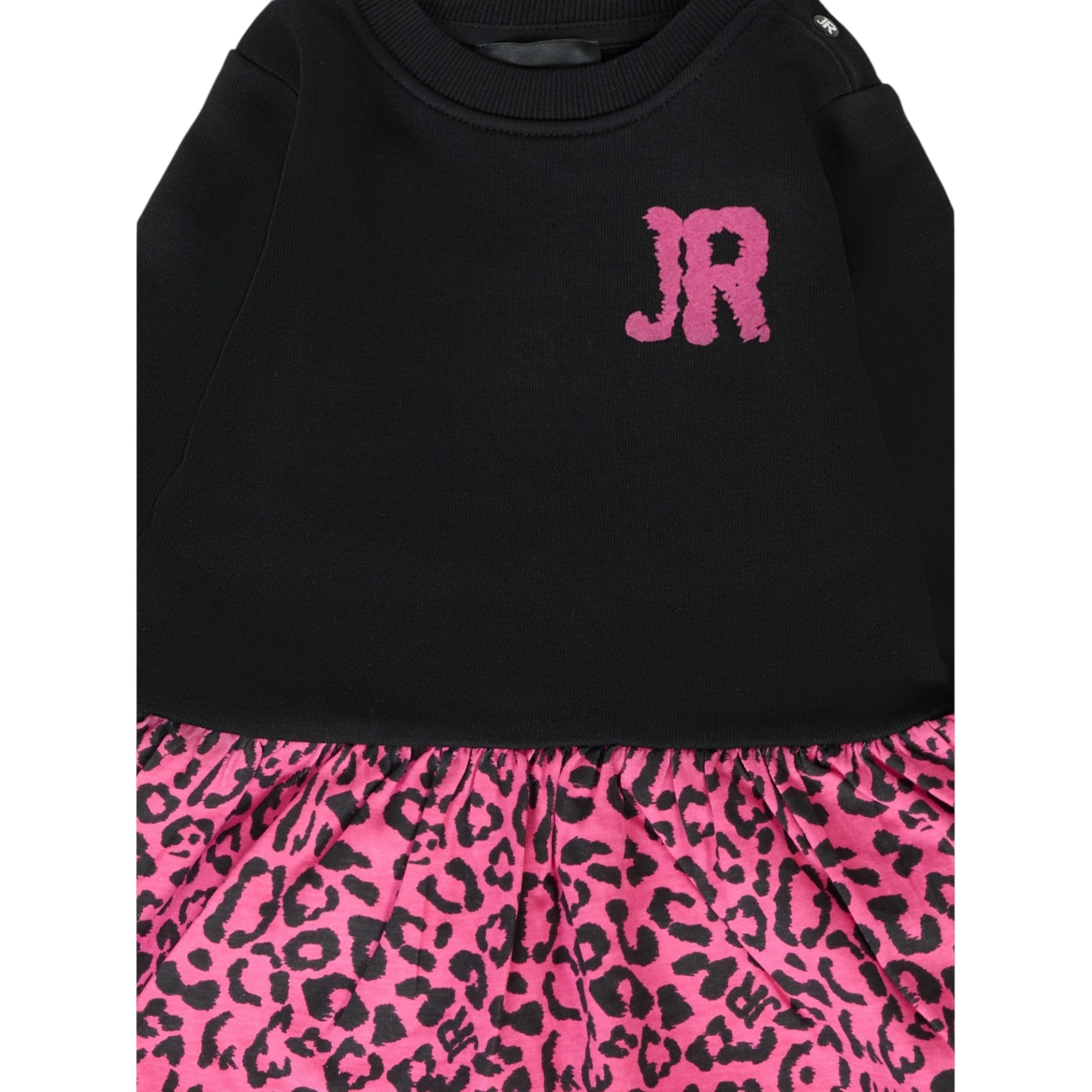 John Richmond Abito Manica Lunga Bicolore con Culotte Nero/Fuxia per Neonata RIA25120VE NERO/FUXIA JOHN RICHMOND 