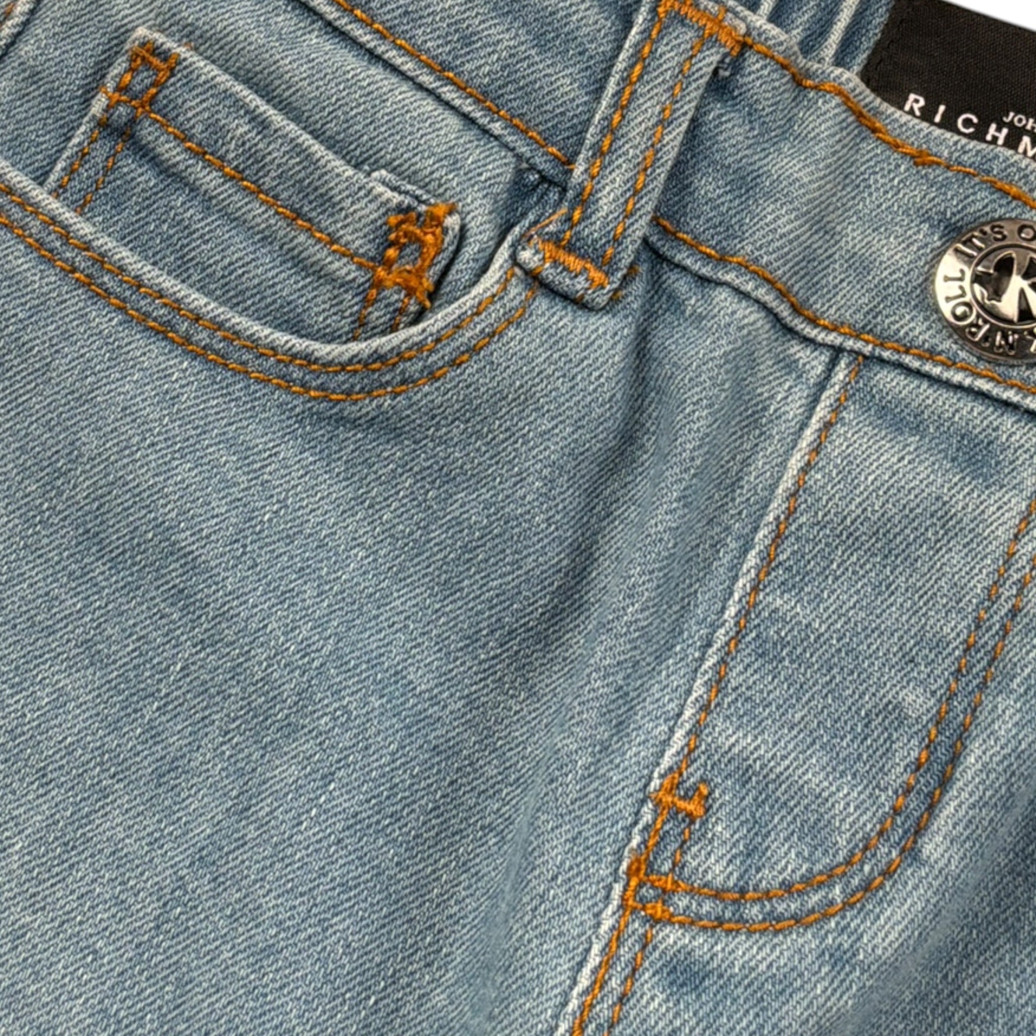John Richmond Jeans tinta unita con Elastico In Vita Azzurro per Neonato RIA25125JE AZZURRO JOHN RICHMOND 