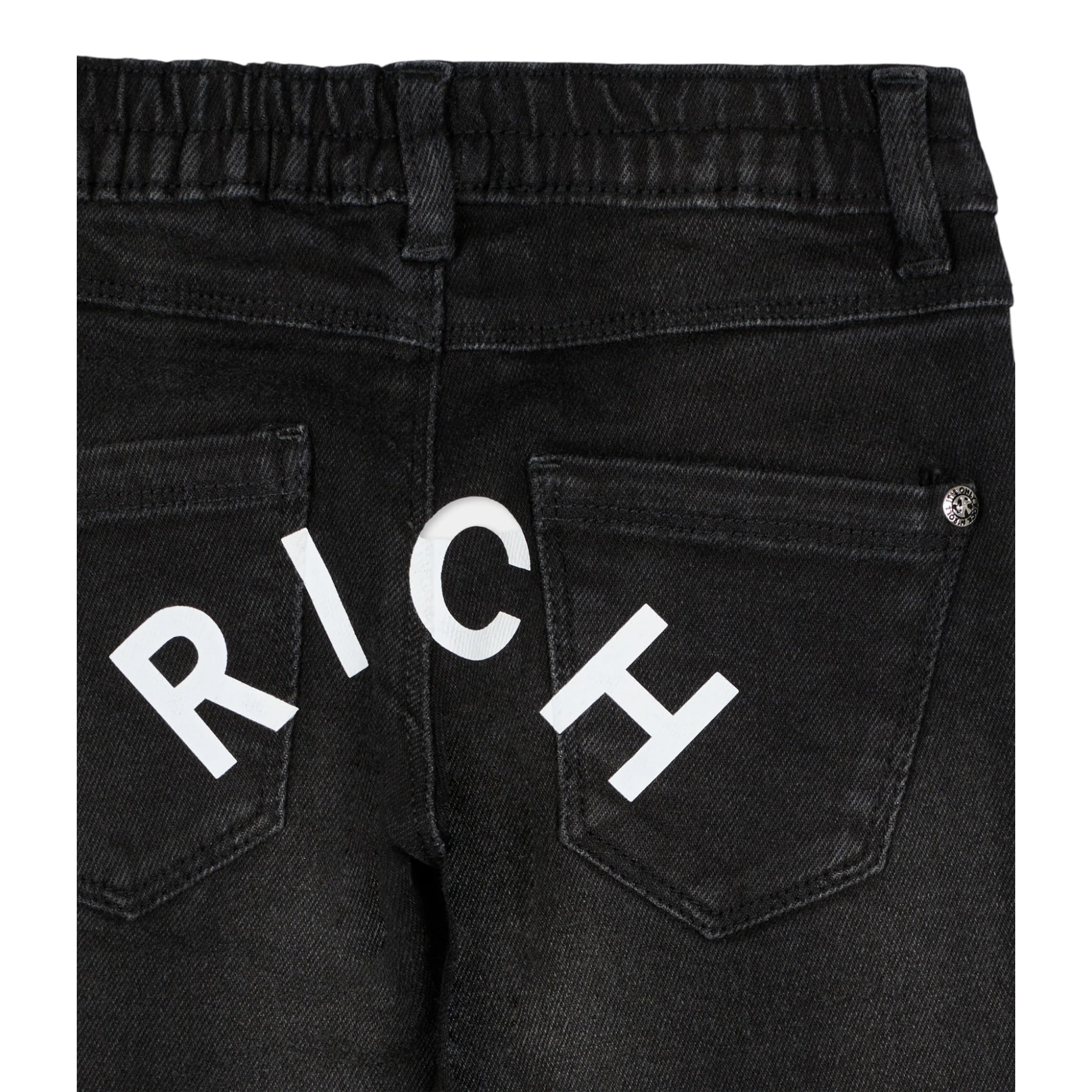 John Richmond Jeans tinta unita con Elastico In Vita Nero per Neonato RIA25125JEM NERO JOHN RICHMOND 