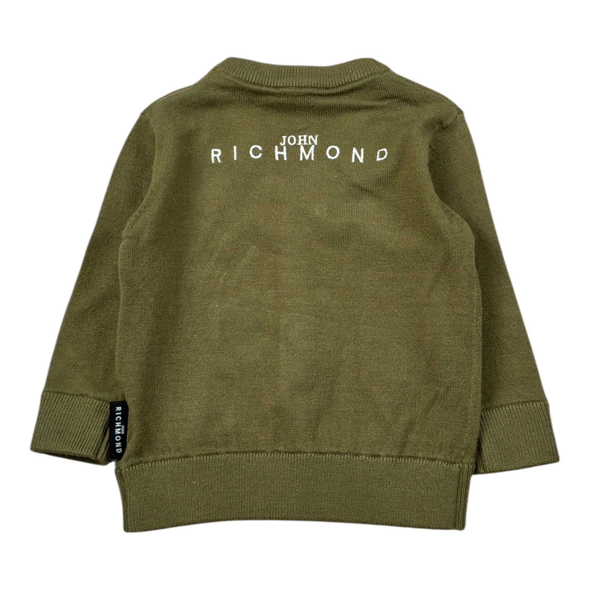 John Richmond Cardigan tinta unita con Logo Verde per Neonato RIA26010CD VERDE JOHN RICHMOND 