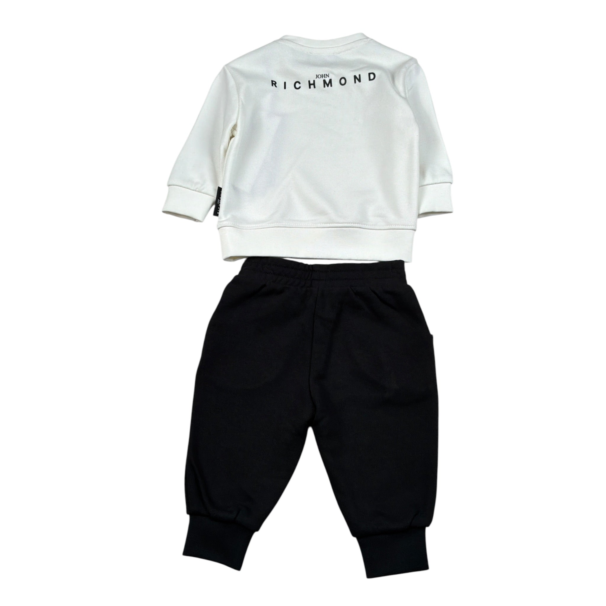 John Richmond Completo 2Pz Felpa-Pantalone Nero/Bianco per Neonato RIA26011CF NERO/BIANCO JOHN RICHMOND 