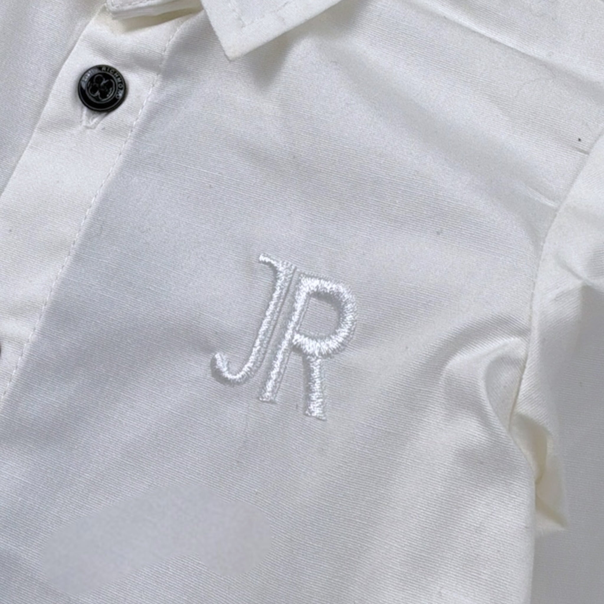 John Richmond Camicia tinta unita con Logo Bianco per Neonato RIA26018CA BIANCO JOHN RICHMOND 