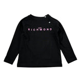 John Richmond Shirt tinta unita con Logo Nero per Neonata RIA26022TS NERO JOHN RICHMOND 