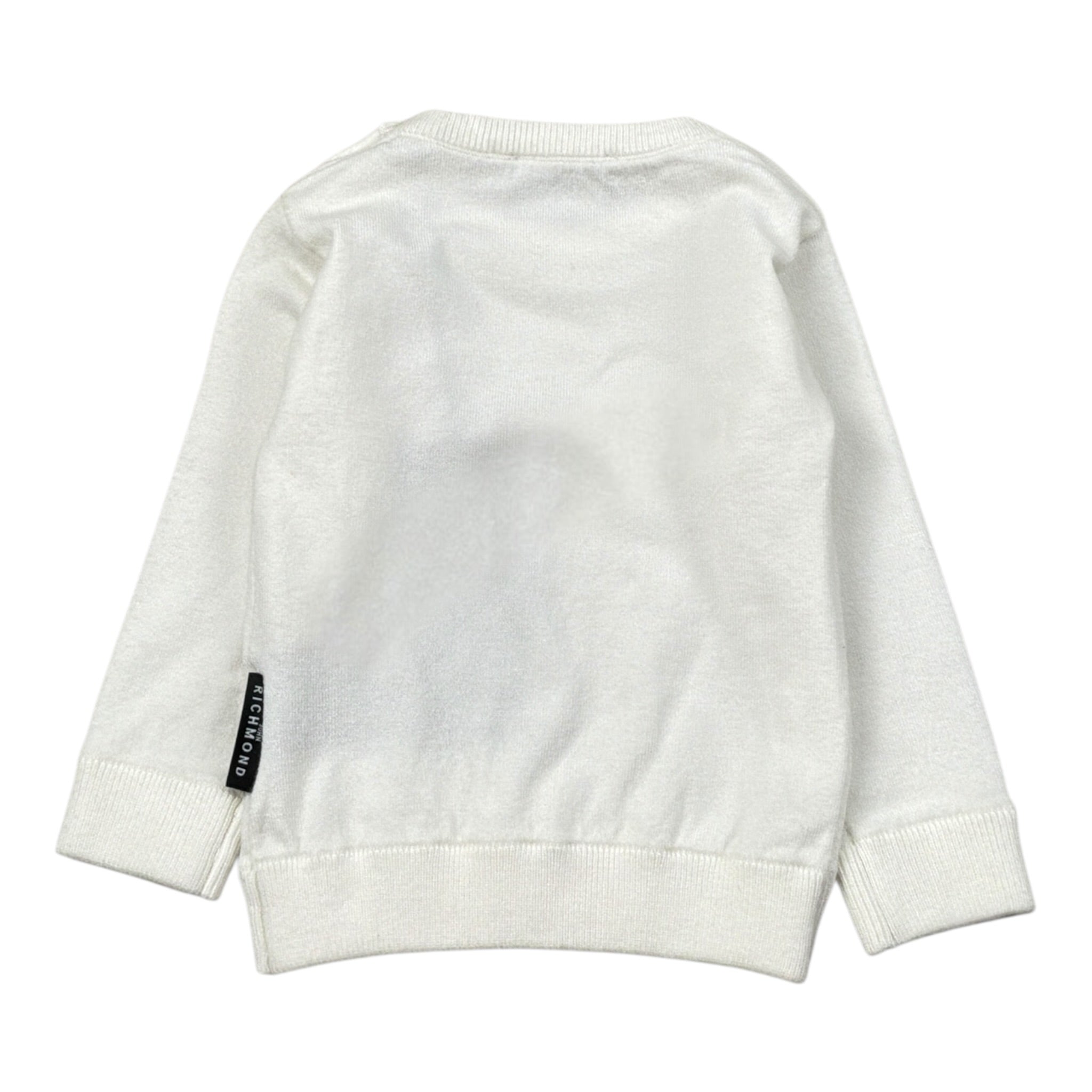 John Richmond Maglia tinta unita con Logo Panna per Neonata RIA26028MA PANNA JOHN RICHMOND 